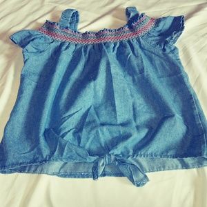 Matching culoutte chambray set